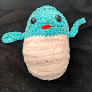 Cute Blue and White Plush Toy